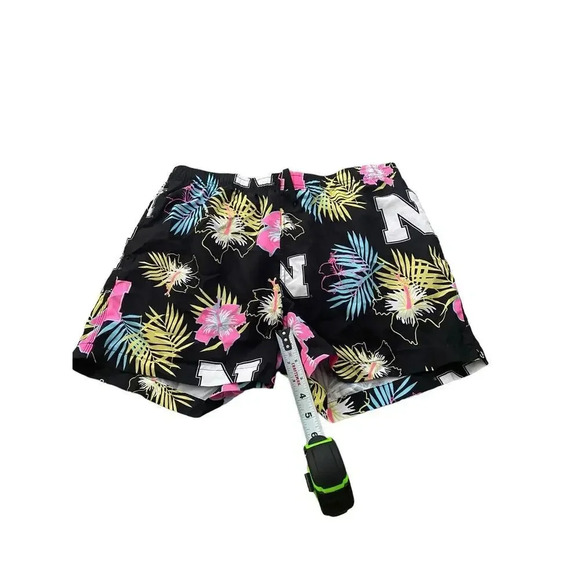 FOCO Black Floral Print Tropical Drawstring Shorts Size Large - Picture 8 of 9
